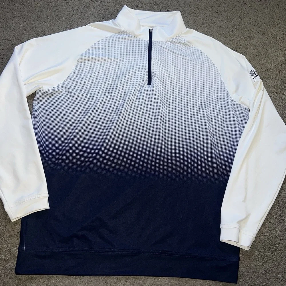 Peter Millar 1/4 Zip Men's Size L Perth Ombré Performance Southern Hills